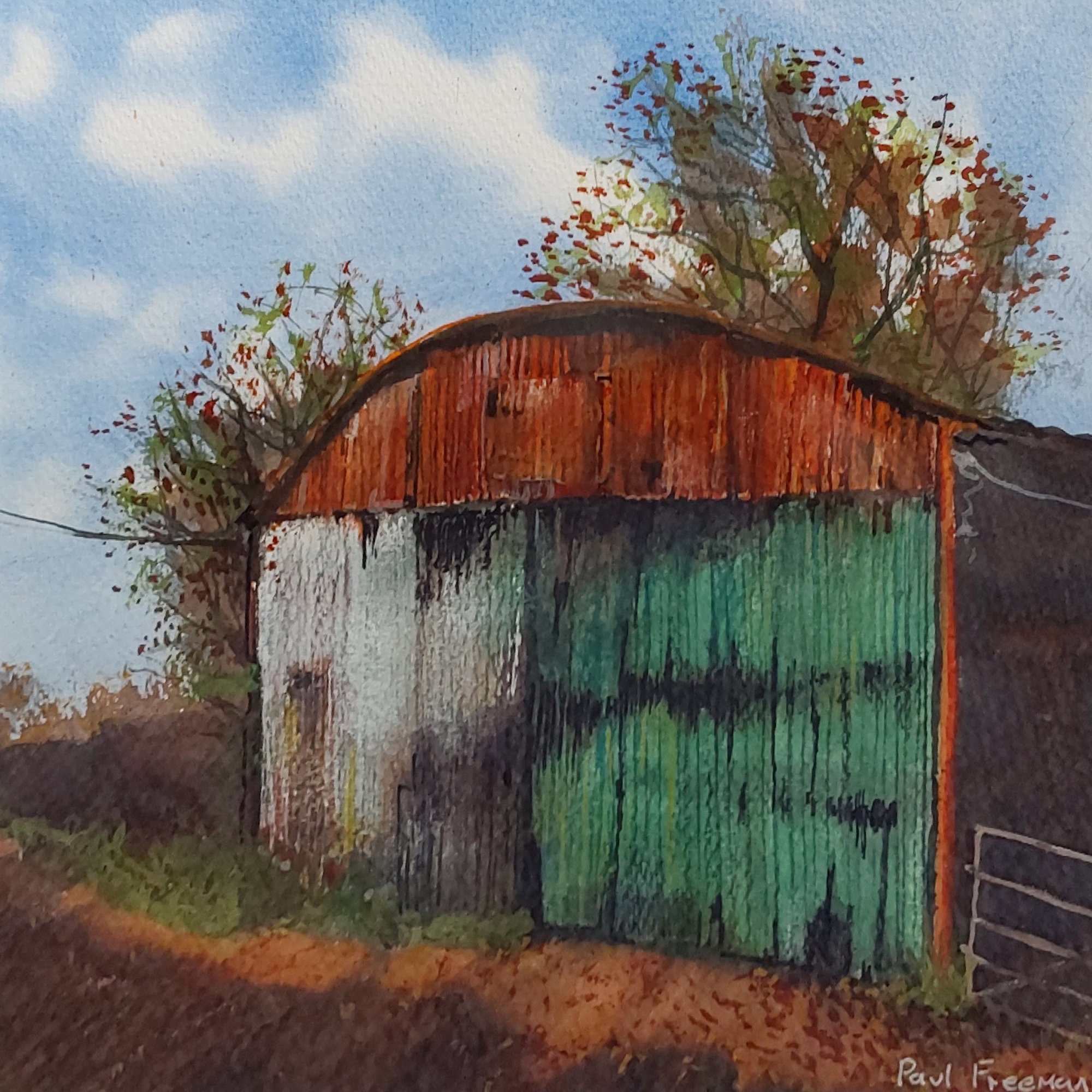 the barn Original Landscape Art