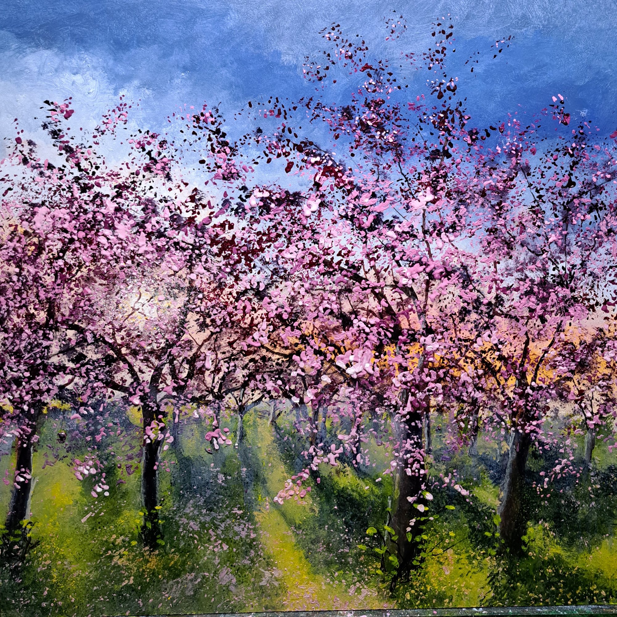 the Cherry orchard Original Landscape Art