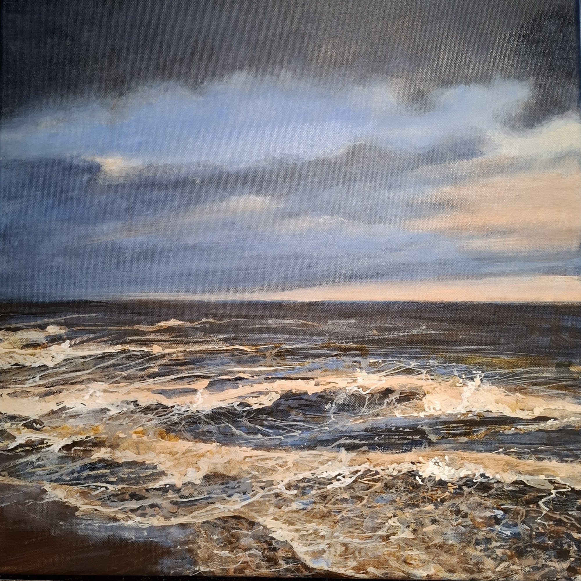 The tail of a north sea winter storm Original Landscape Art