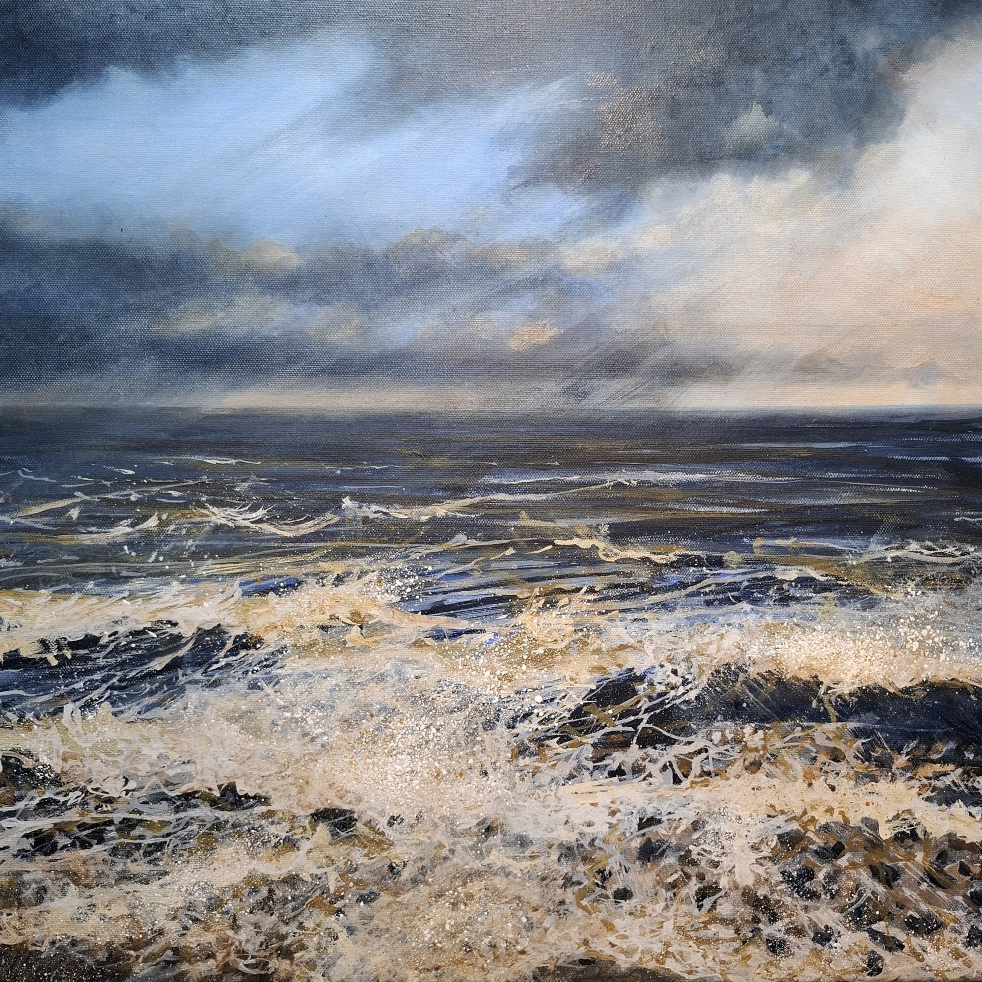 North sea winter storm Original Landscape Art