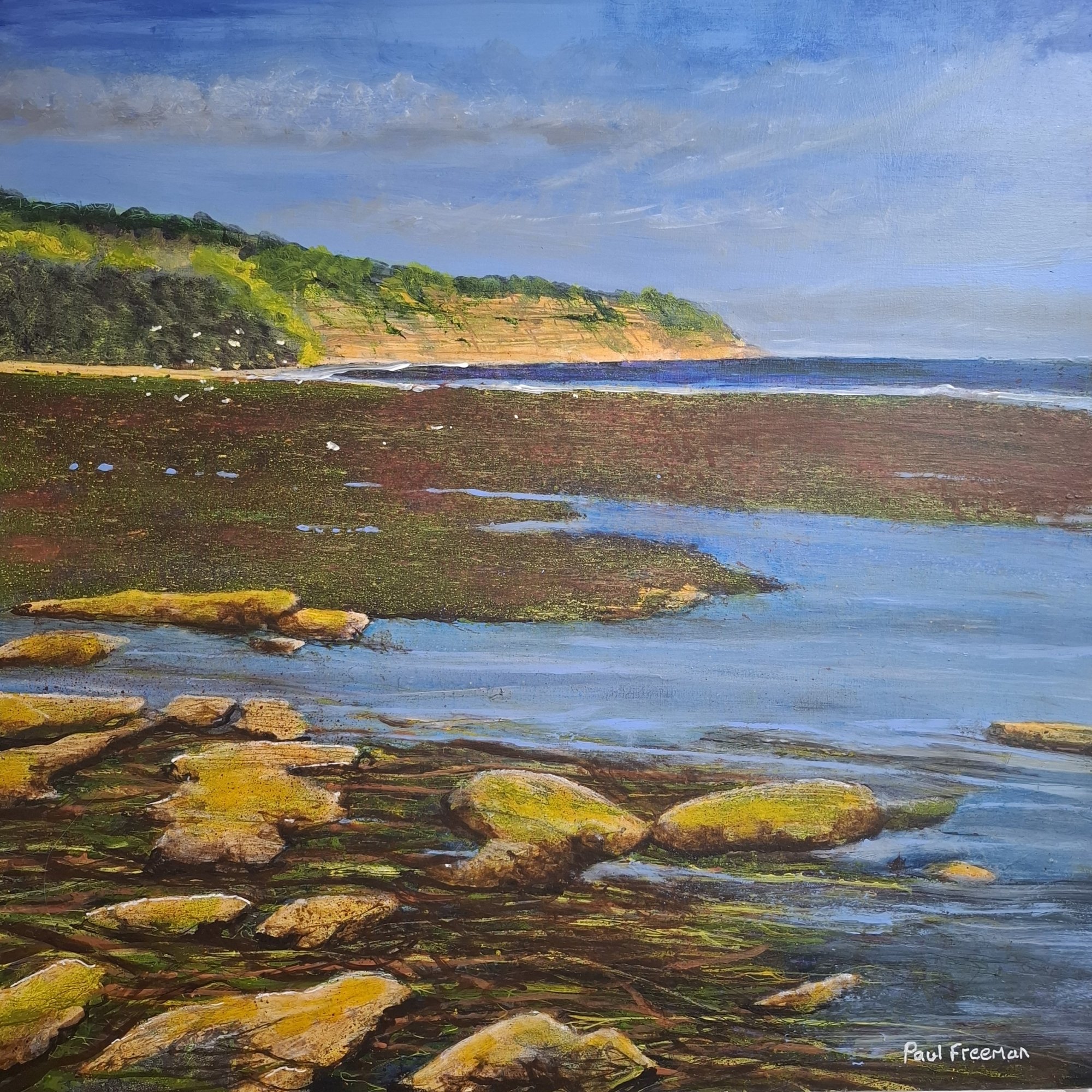 rockpools robin hoods bay Original Landscape Art