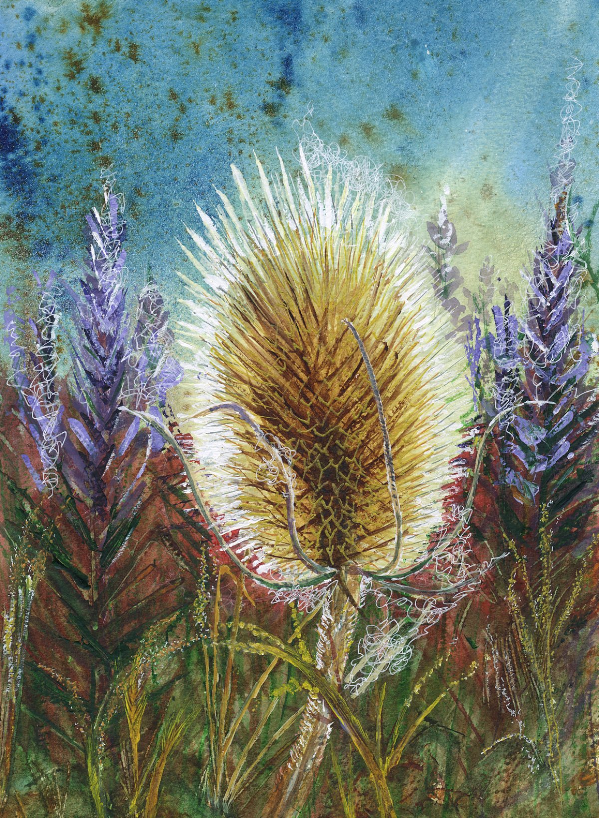 Teasel Original Landscape Art
