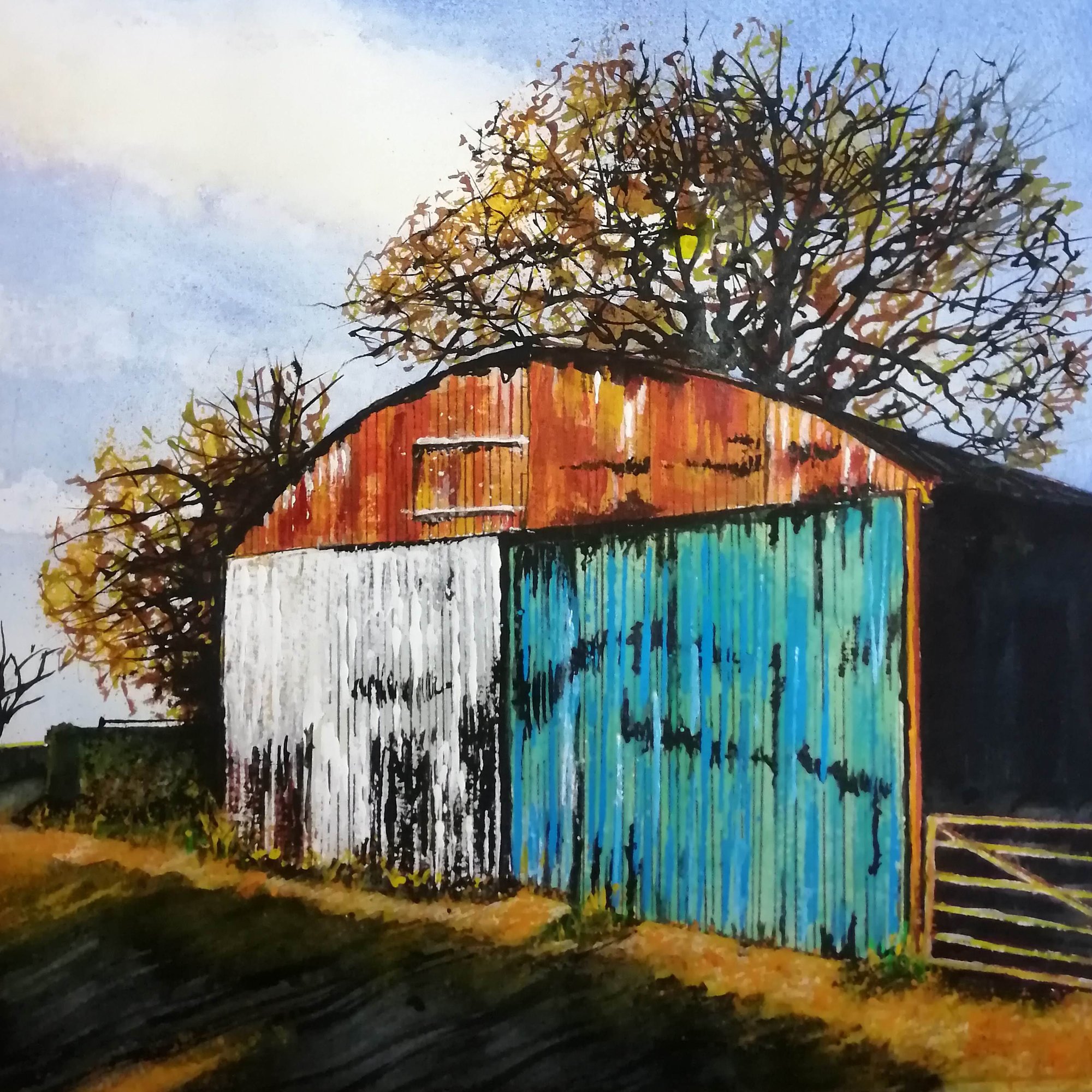 barn Original Landscape Art