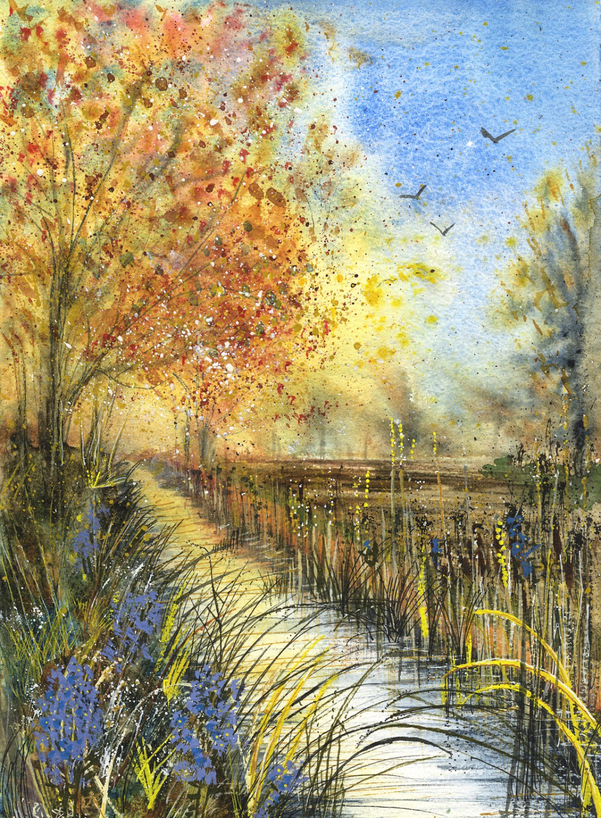 Lowland River Original Landscape Art
