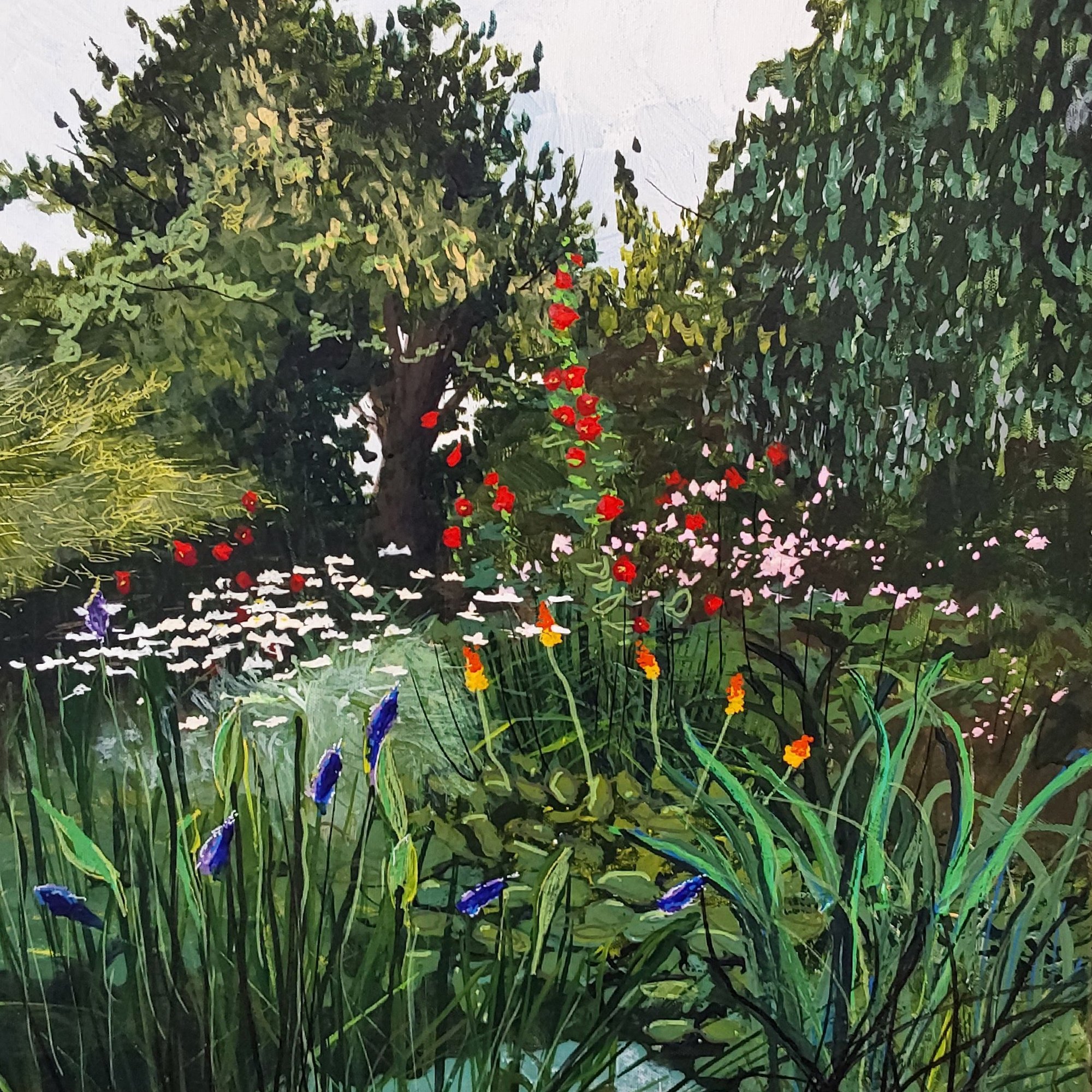 Peters garden Original Landscape Art