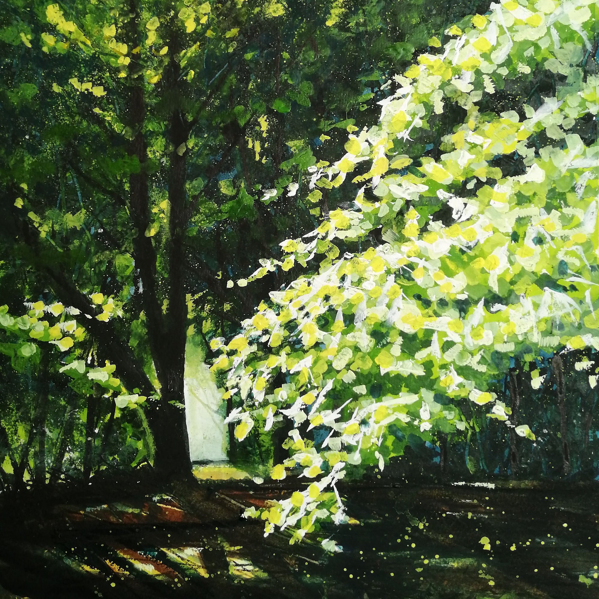 Sunshine deep in the wood Original Landscape Art