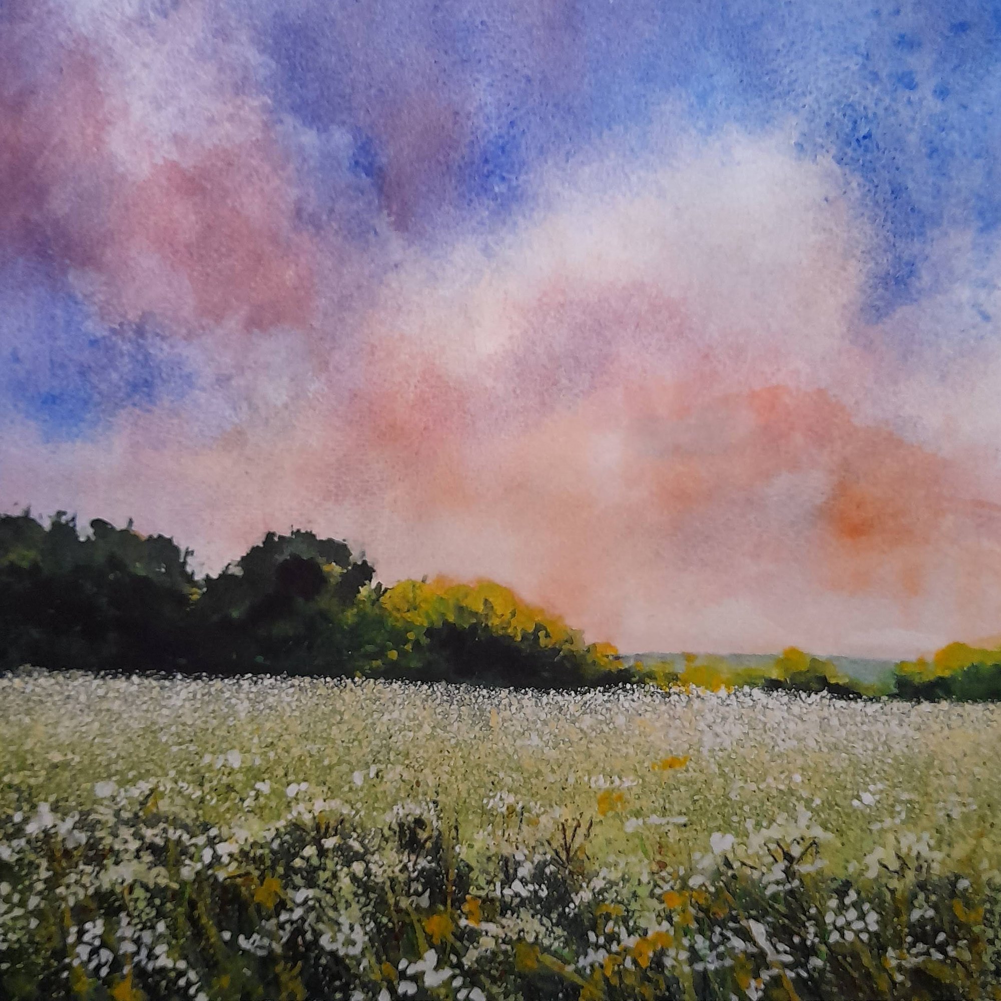 an evening walk Original Landscape Art