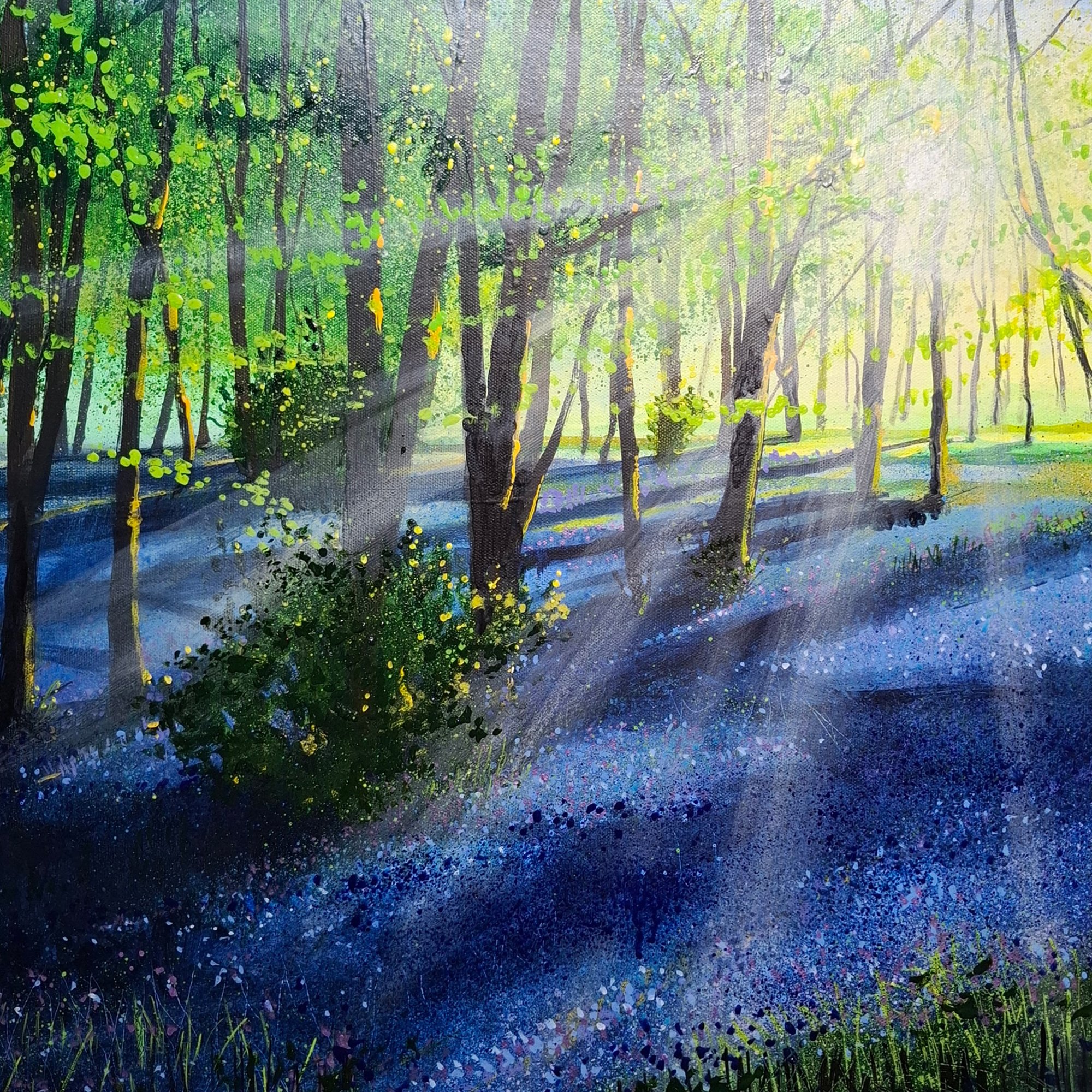 bluebell haze Original Landscape Art