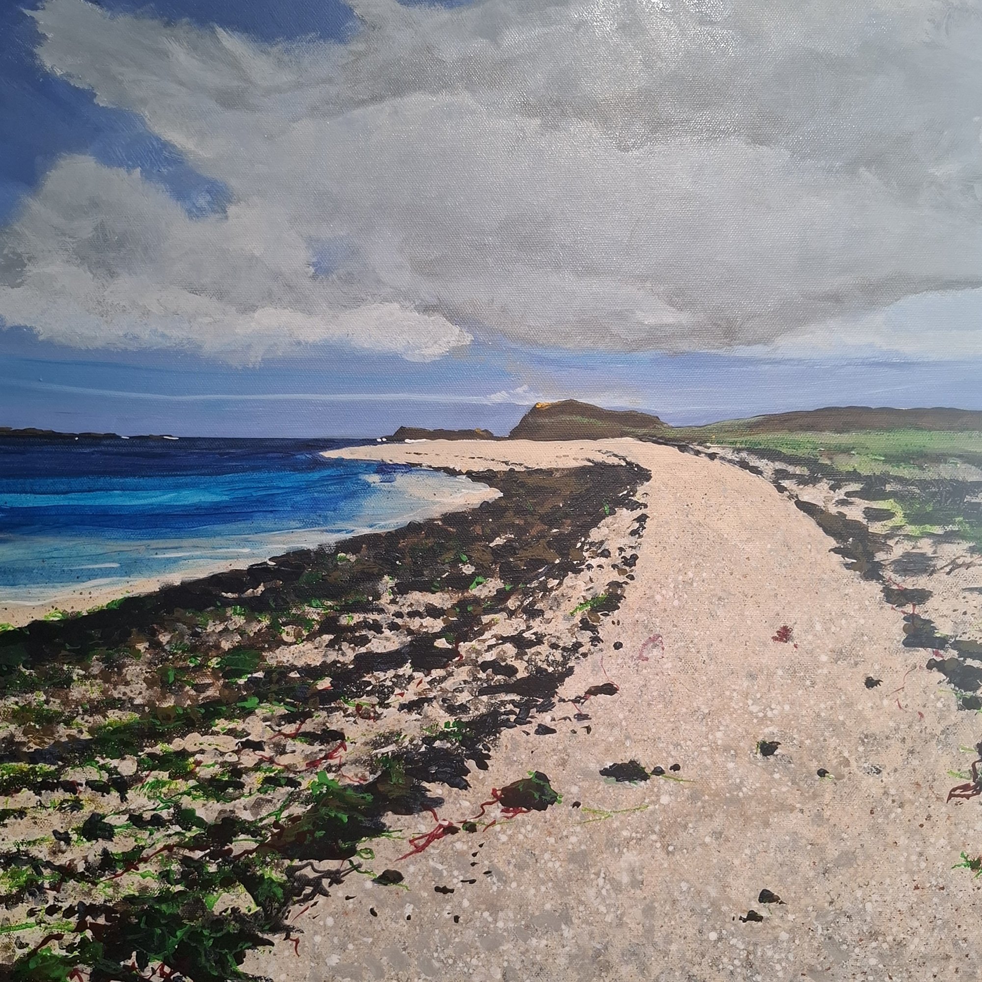 coral beachcombing Original Landscape Art