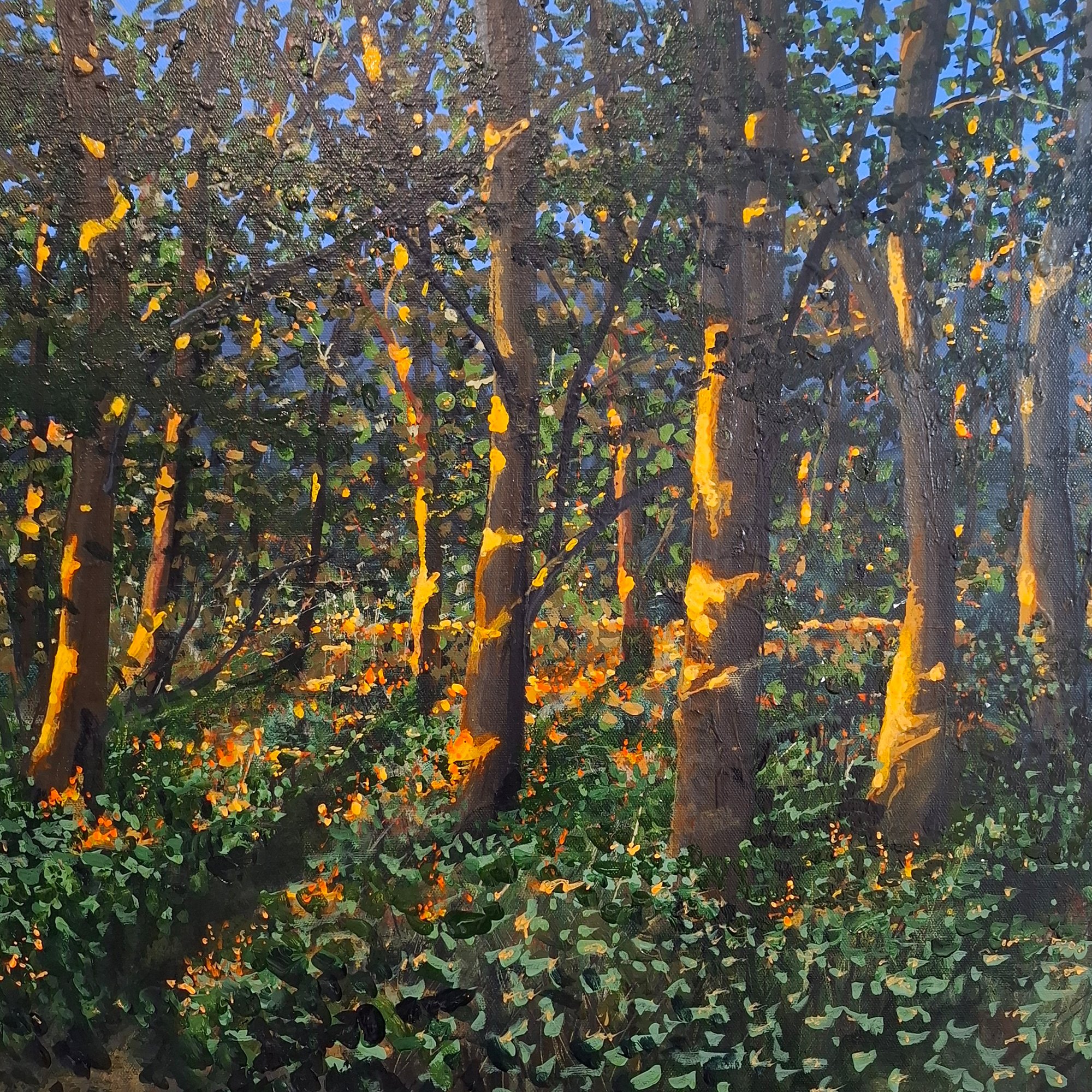 light in dark place Original Landscape Art