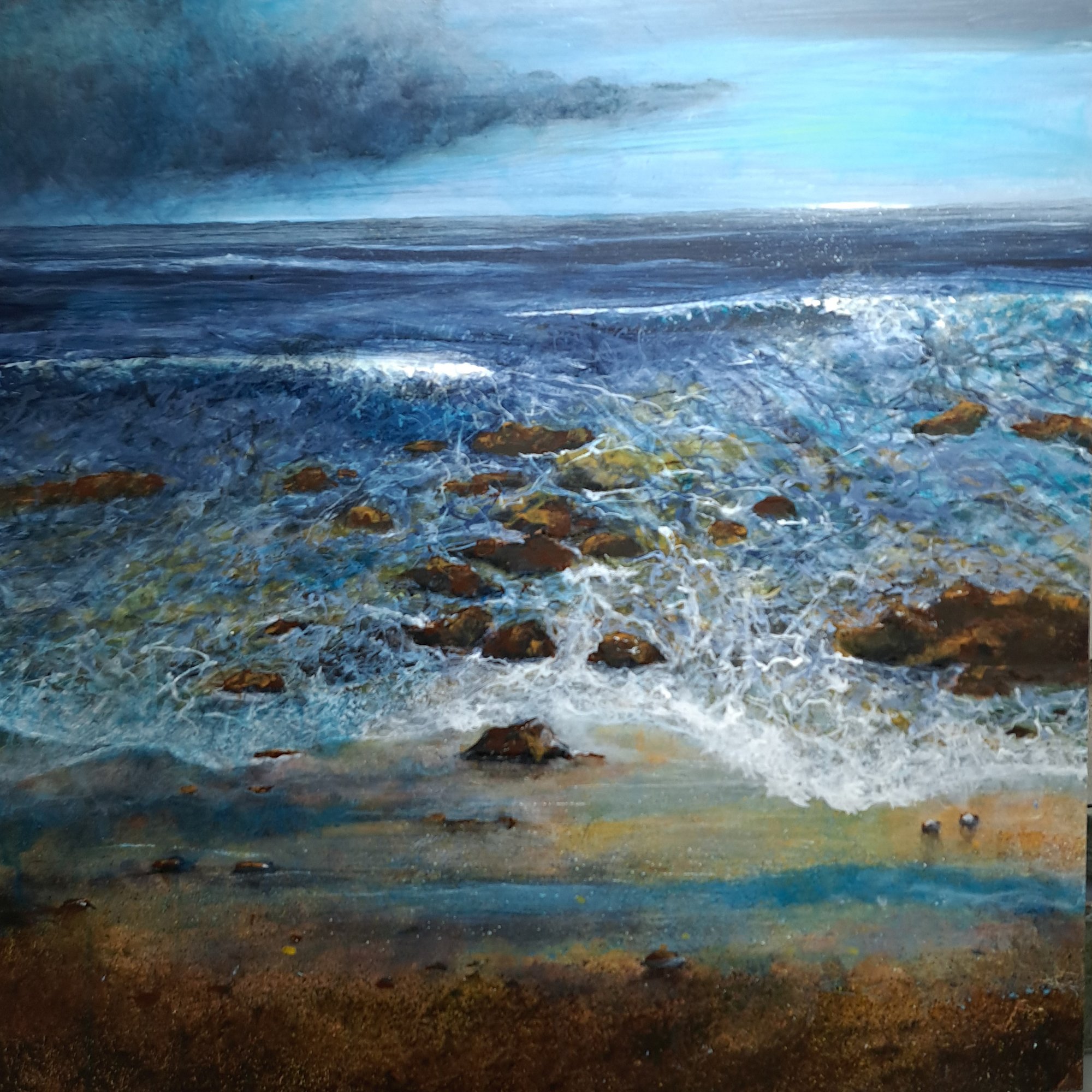 low tide reef Original Landscape Art