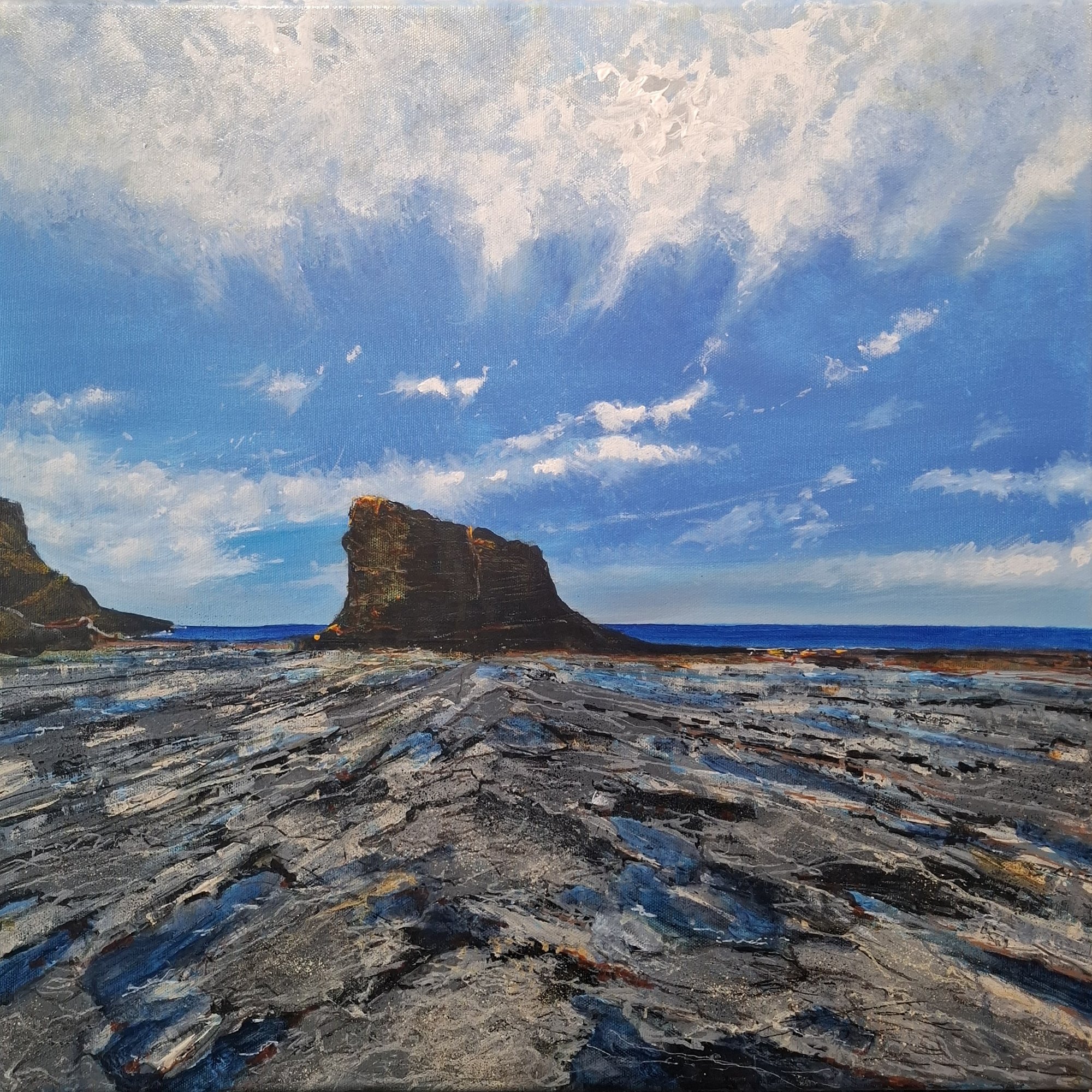 Shale pools and fossils Original Landscape Art