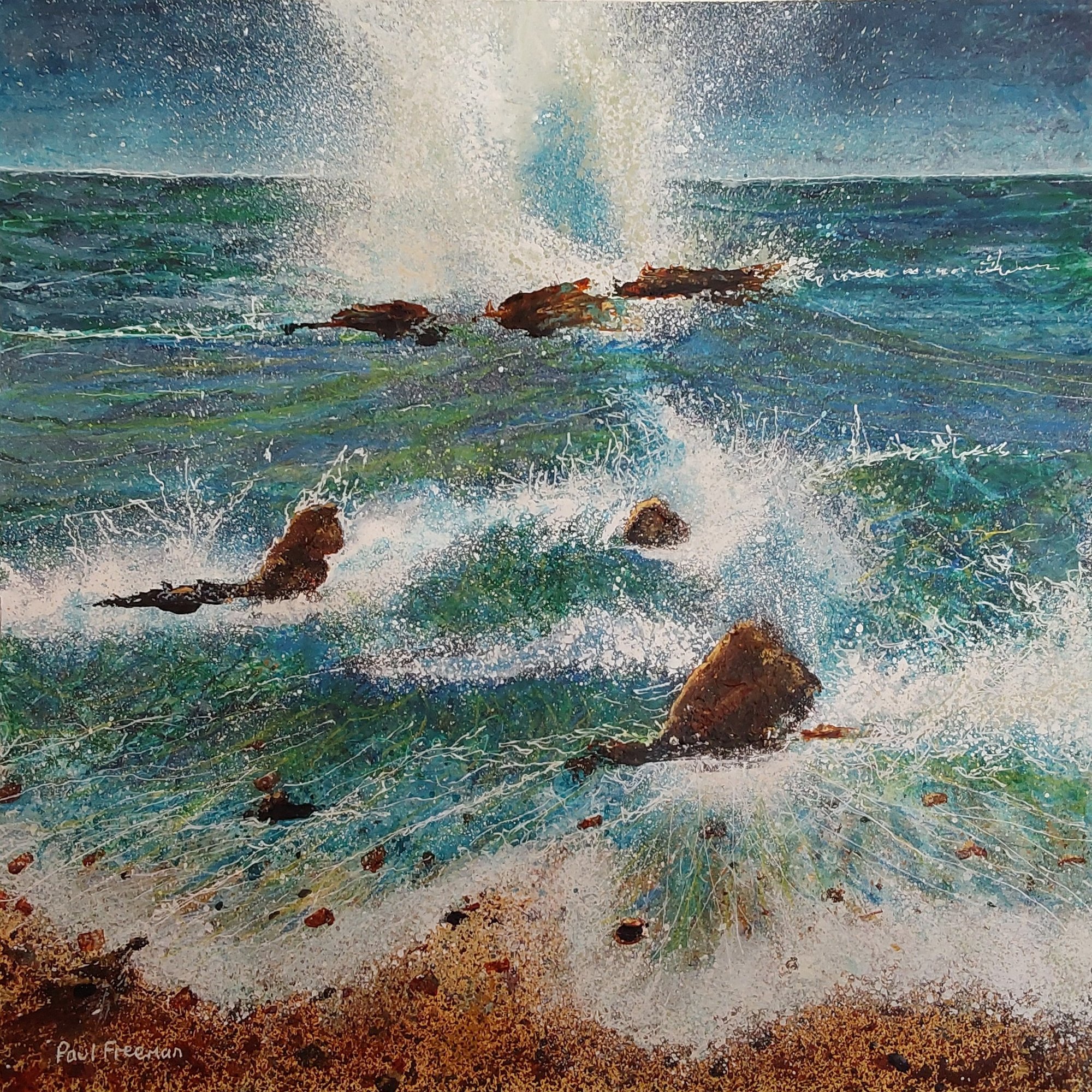 sunlit sea Original Landscape Art