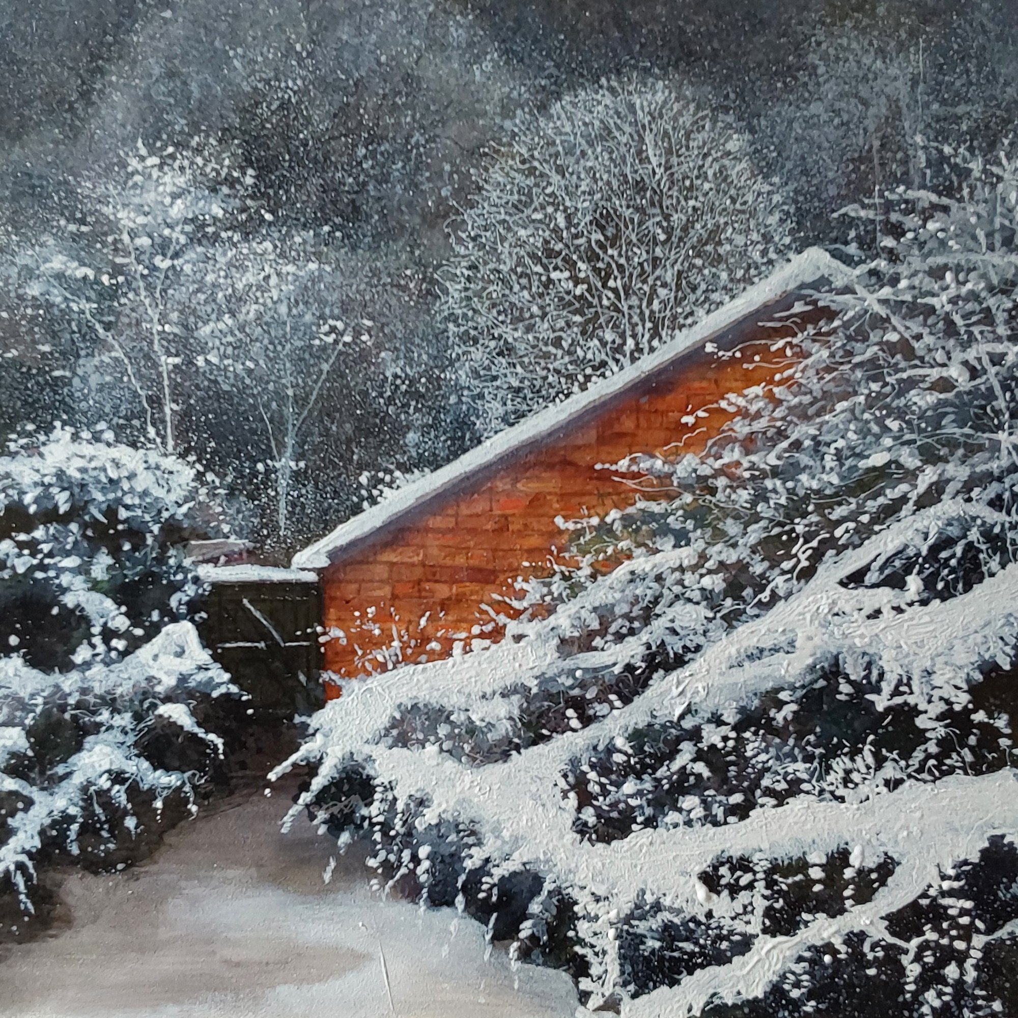 the first snow of winter Original Landscape Art